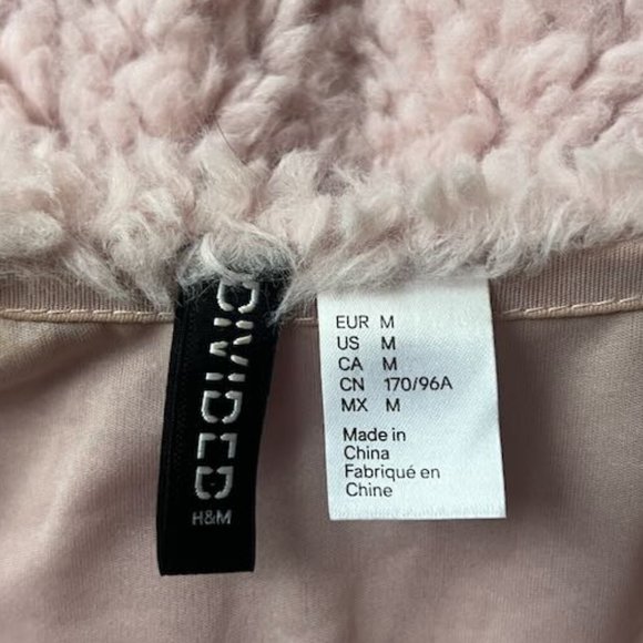 Pink Cropped Shearling Jacket - Picture 3 of 3